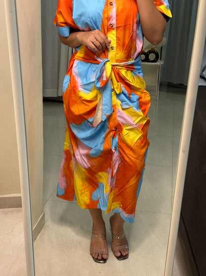 Georgette Tie&Die Dress image 1