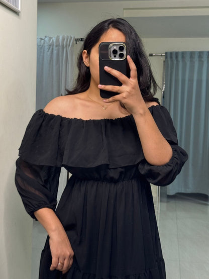 Georgette Off-Shoulder Dress image 1