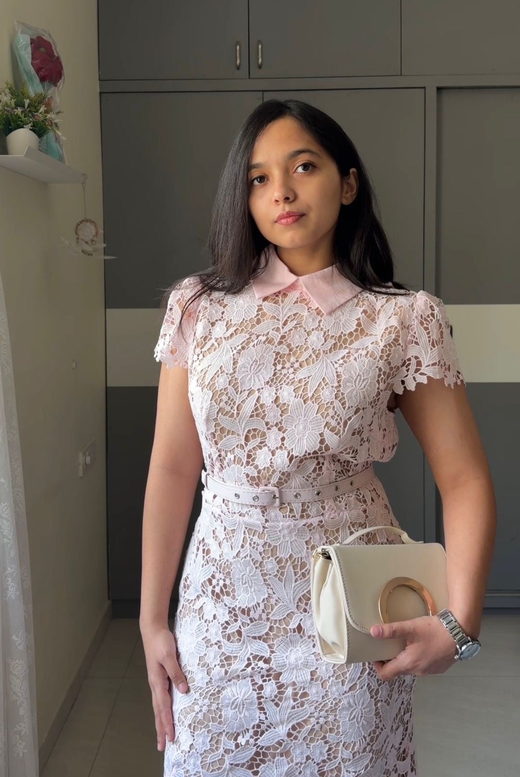 Demi Lace Cutwork Dress