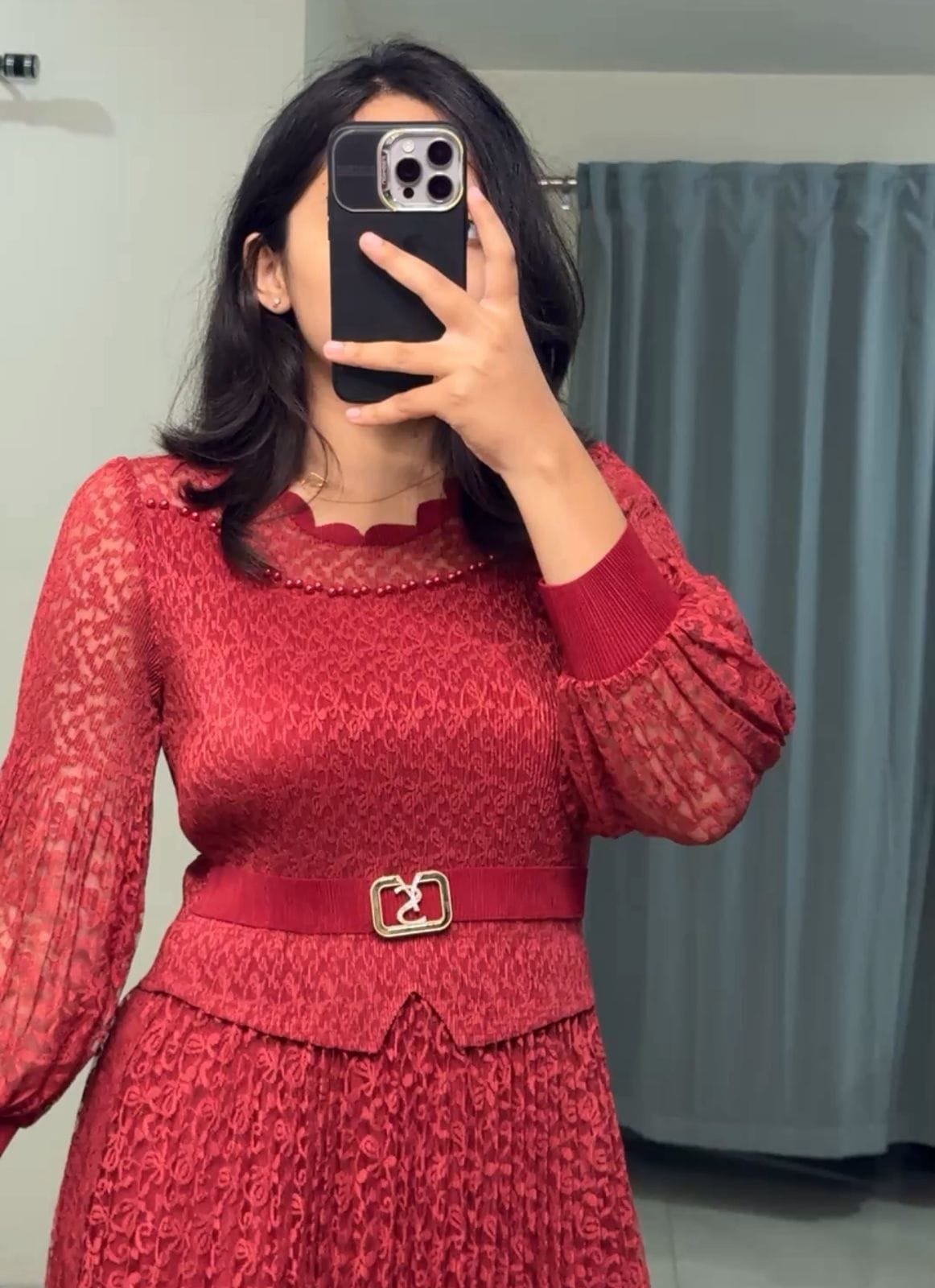 Ellis Lace Pleated Dress image 1