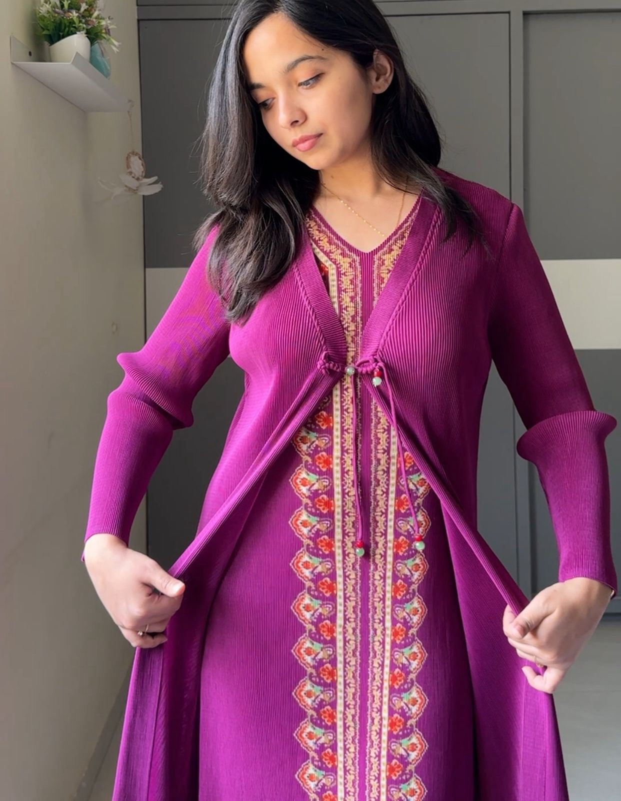 Heritage Panel Pleated Dress