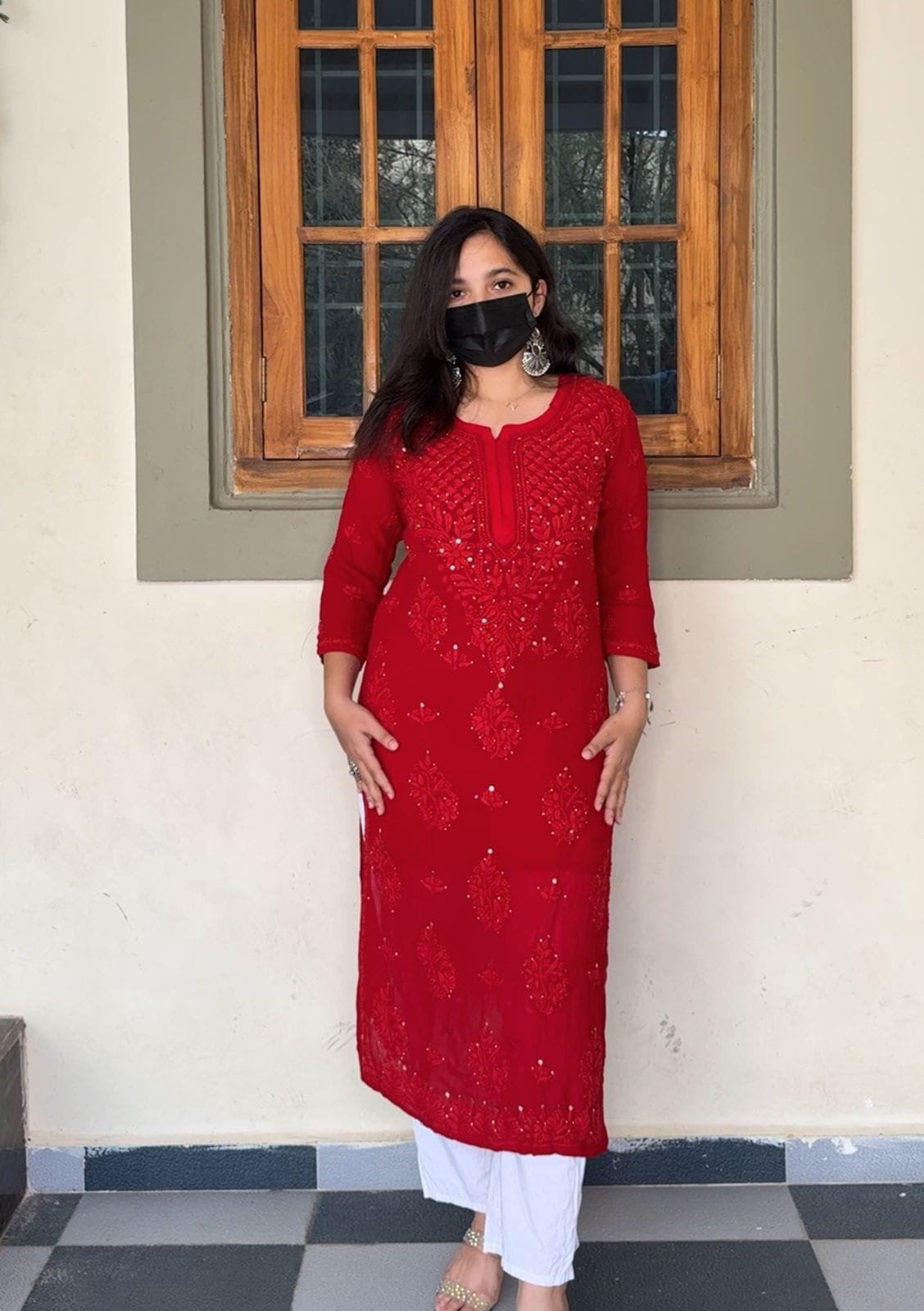 Kuhu Viscose Chikankari Mukaish Kurtis image 4