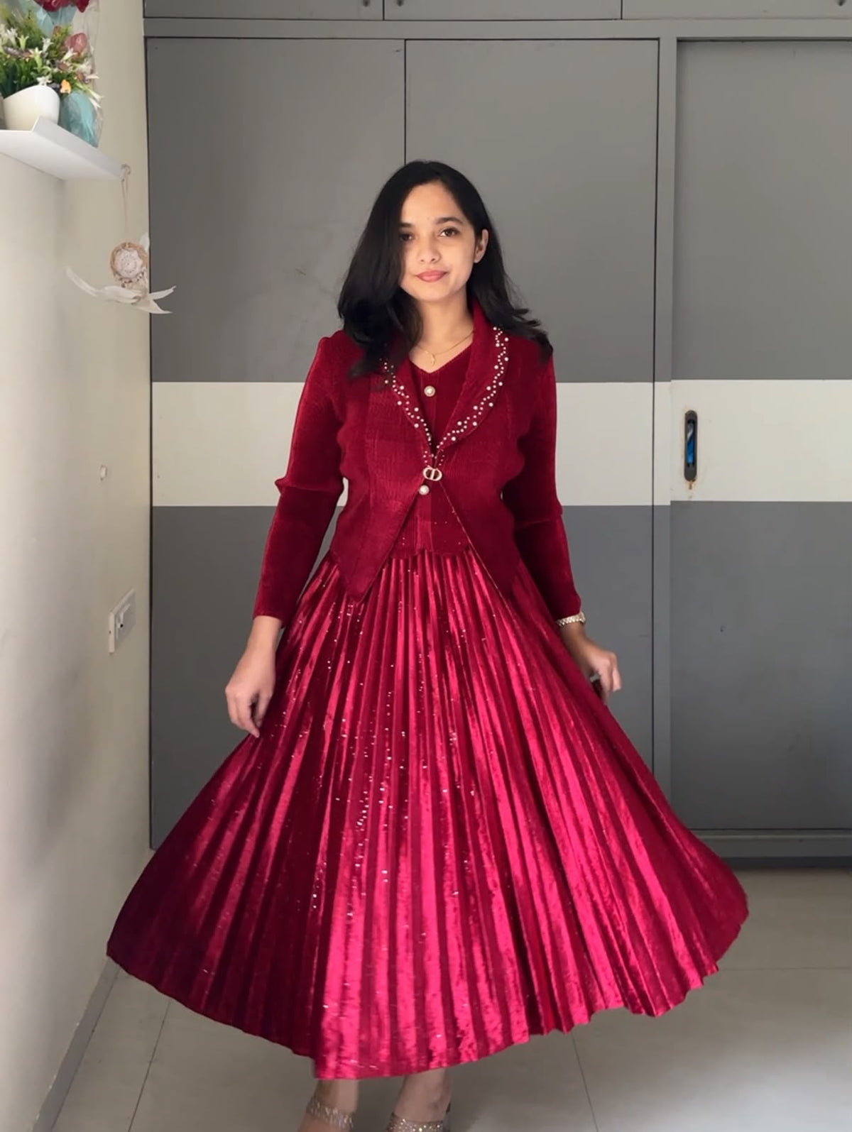 Fika Exclusive Pleated Dress