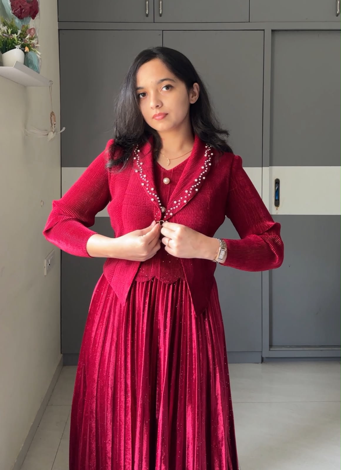 Fika Exclusive Pleated Dress