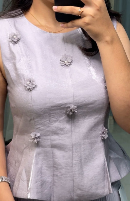 Ether Floral-Pleated Co-Ords