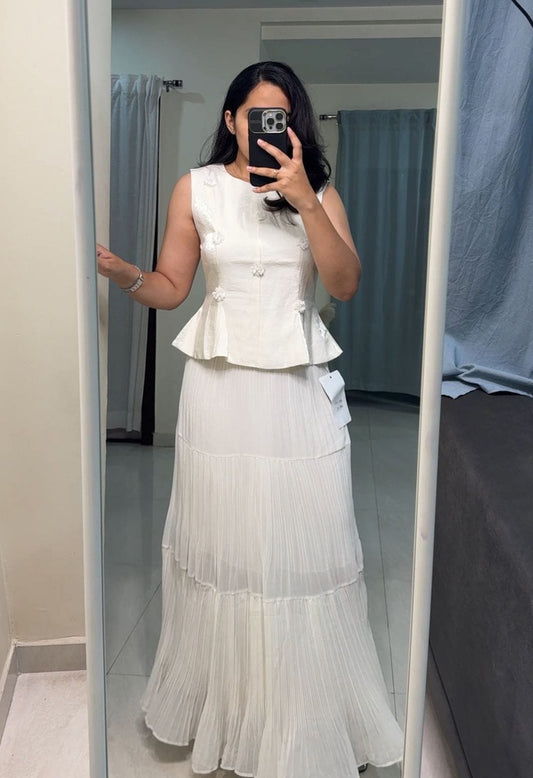 Ether Floral-Pleated Co-Ords