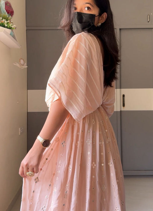 Natalie Mirror Work Gown