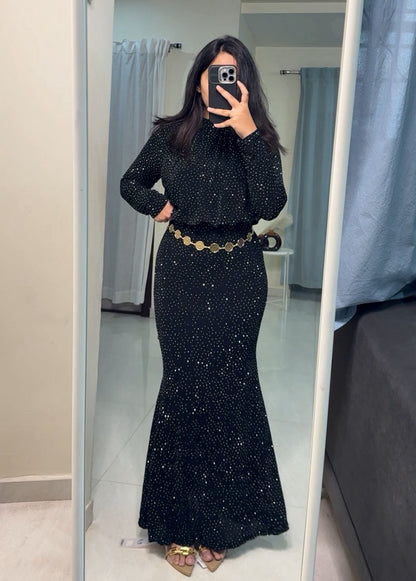 Alifia Shimmer Mesh Bodycon