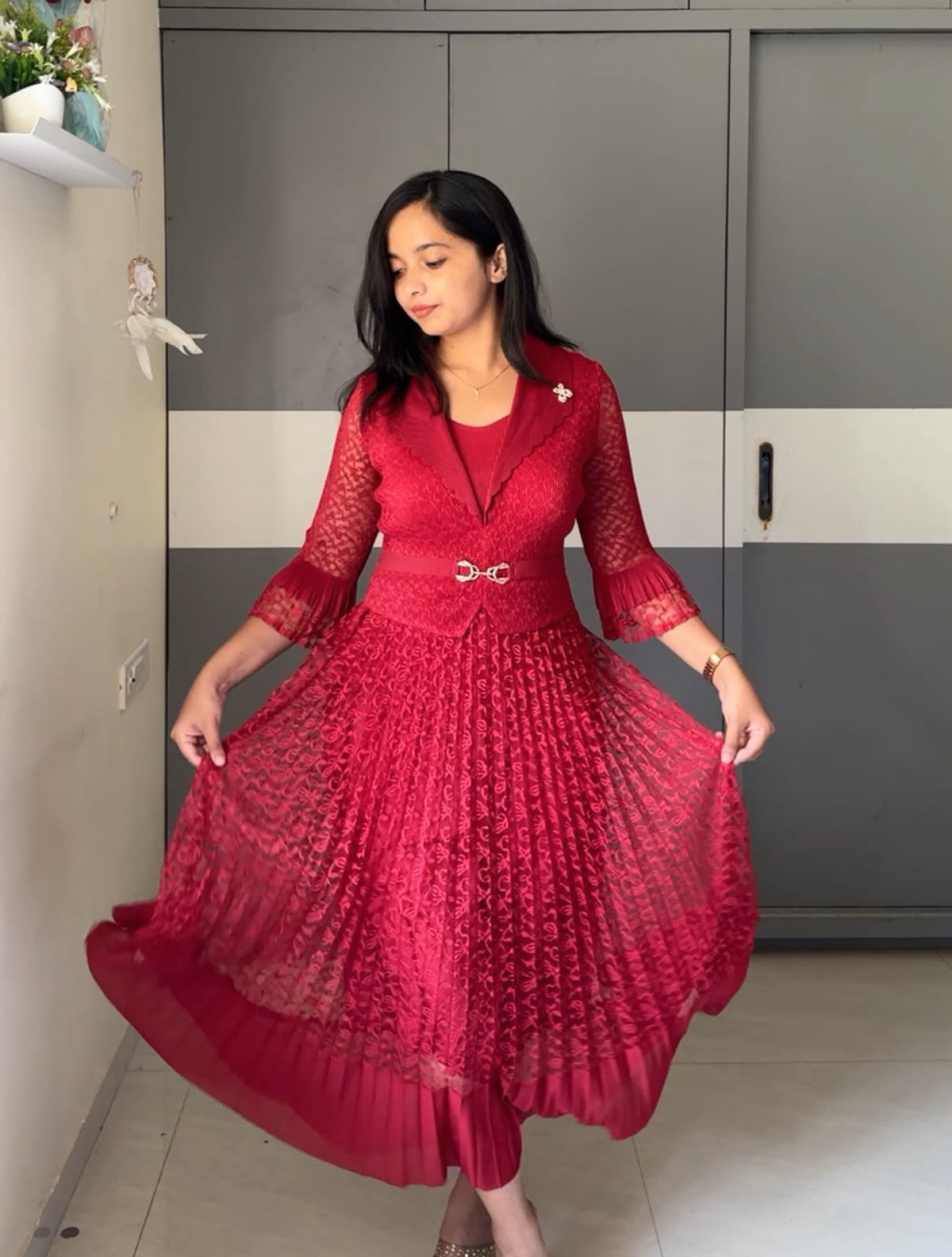 Shiki Exclusive Pleated Dress
