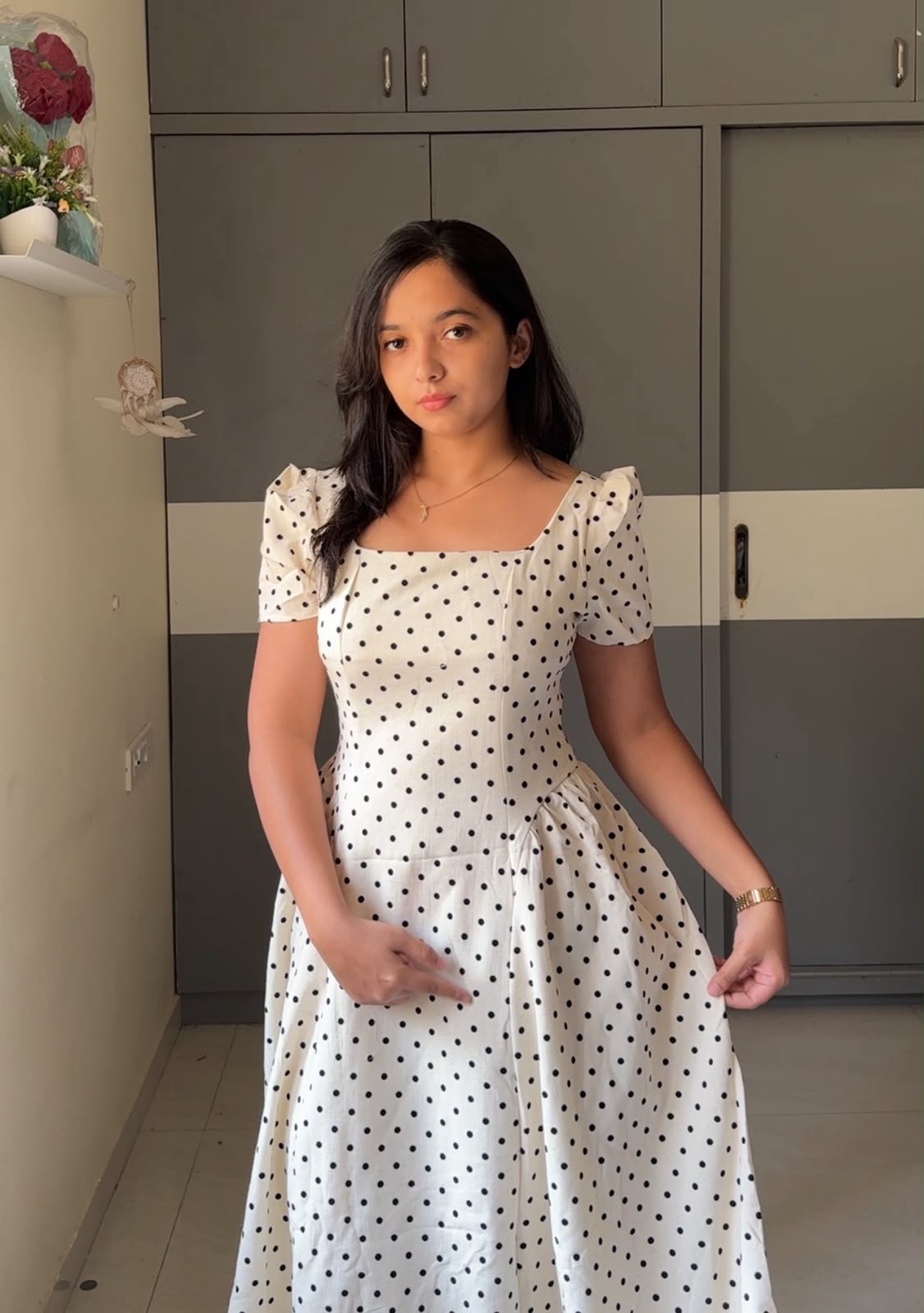 Enzo Polka Dot Dress