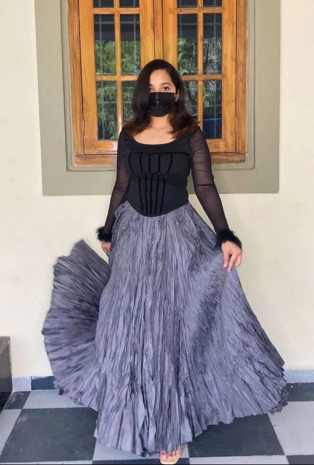 Quira Silk Flare Skirts