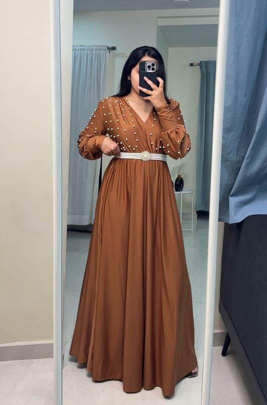 Orli Satin Pearl Dress