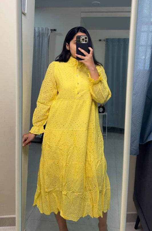 Xena Cotton Cutwork Dress