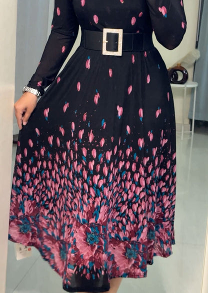 Dana Printed Mesh Dress
