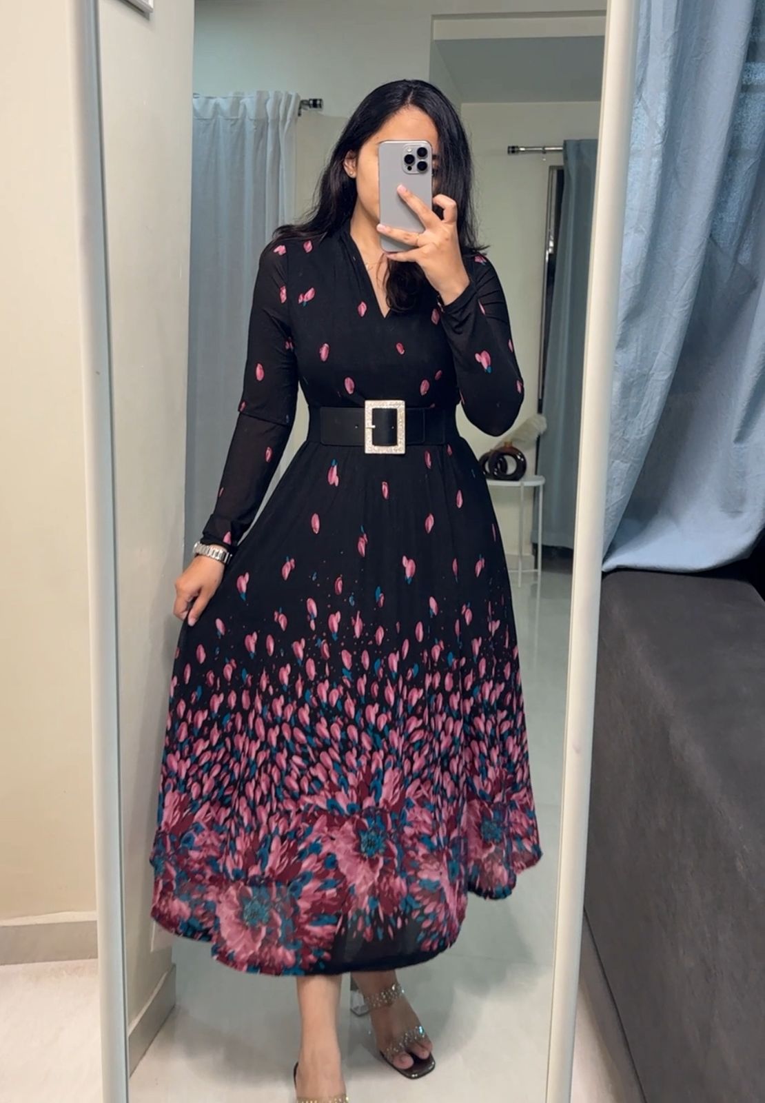 Dana Printed Mesh Dress