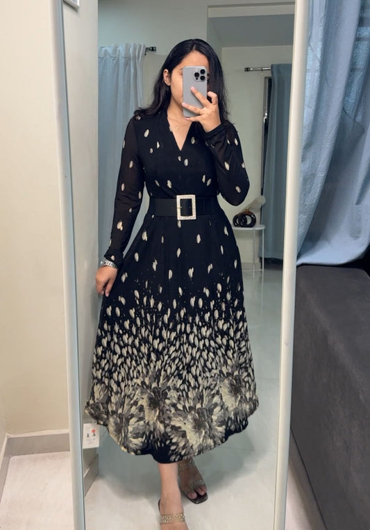 Dana Printed Mesh Dress