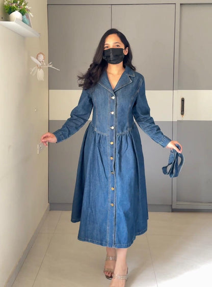 Rica Button Down Denim Dress