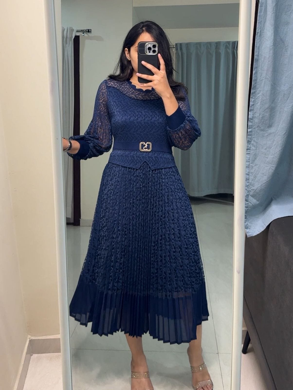 Ellis Lace Pleated Dress image 2