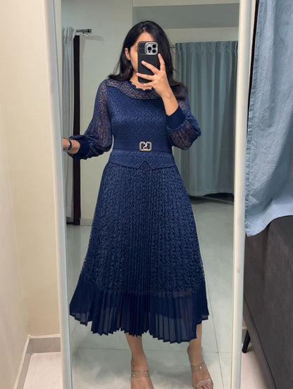 Ellis Lace Pleated Dress image 2