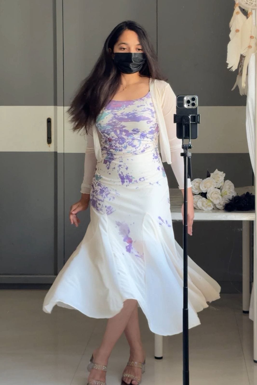 Jia Mesh Floral Printed Co-Ords image 1