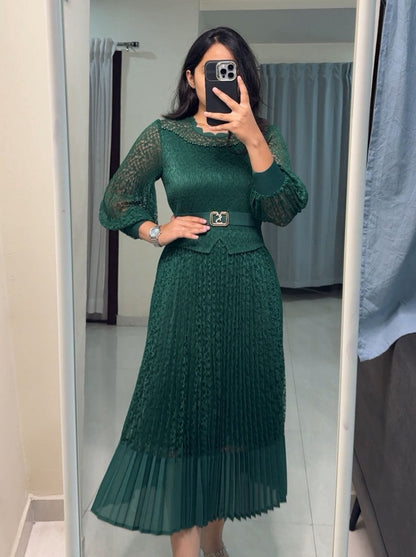 Ellis Lace Pleated Dress image 4