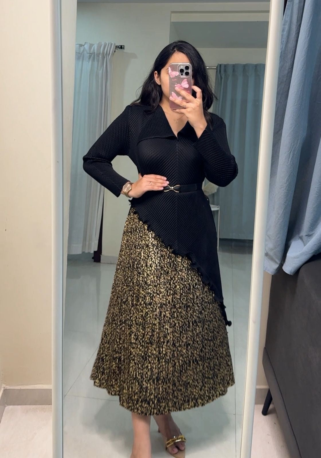 Truce Micro-Pleated Dress