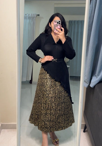 Truce Micro-Pleated Dress