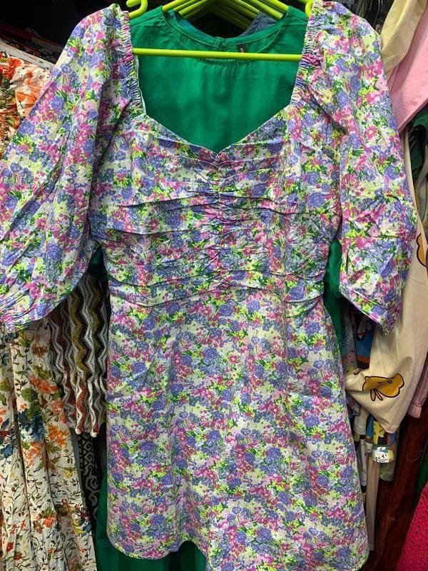 Cotton Floral Midi Dress image 1