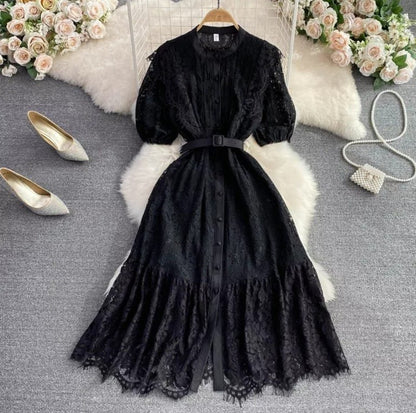 Kelly Exclusive Lace Dress - Black image