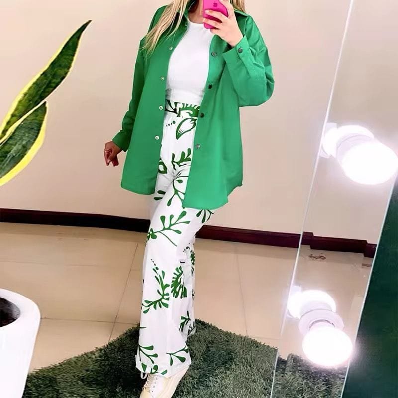 Ines Printed Co-Ords - Green image
