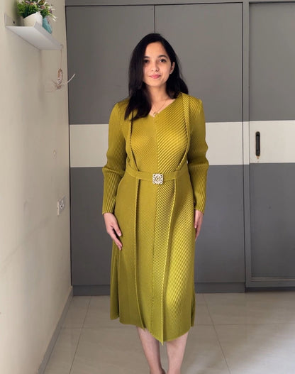 Chev Converge Pleated Dress