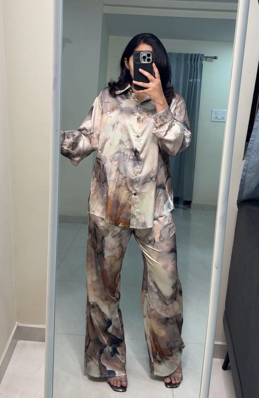 Trace Satin Printed Co-Ords - 1 image