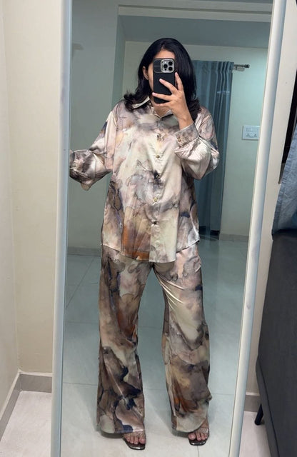 Trace Satin Printed Co-Ords - 1 image