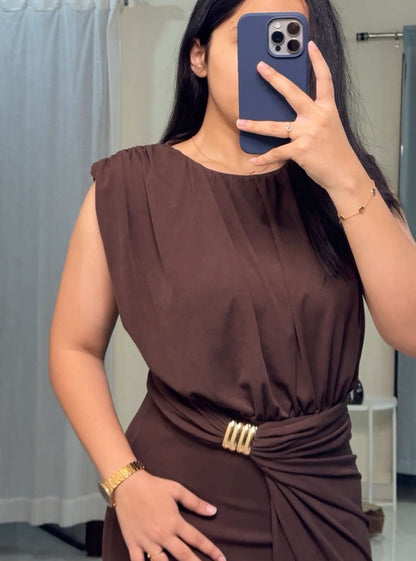 Tray Draped Maxi Dress