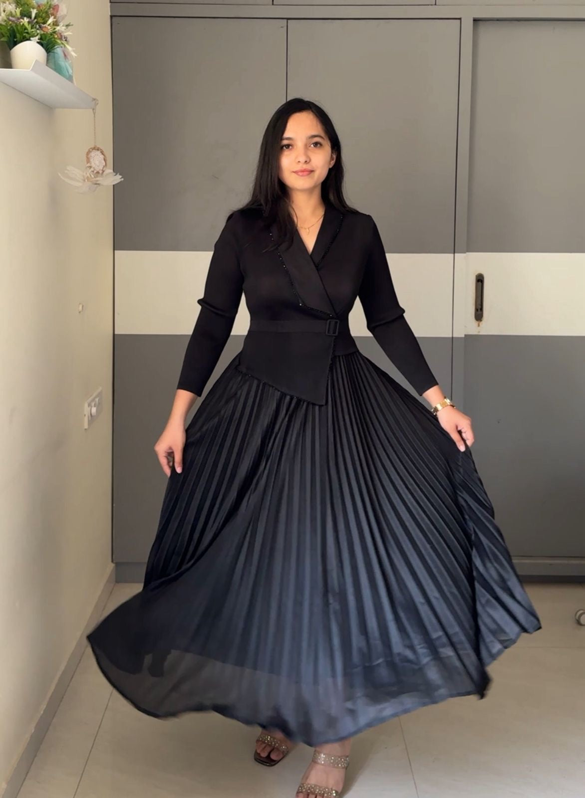 Riva Exclusive Pleated Dress