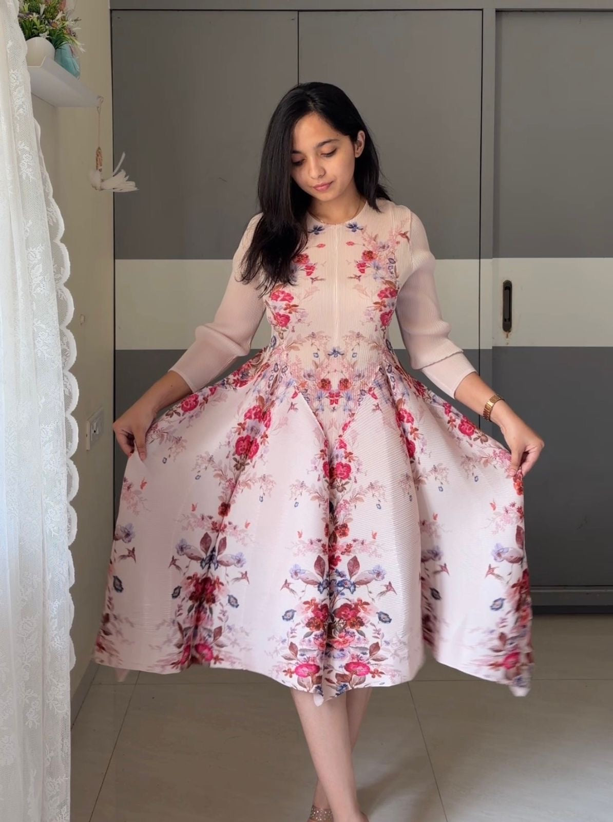 Shanaya Floral Pleated Dress