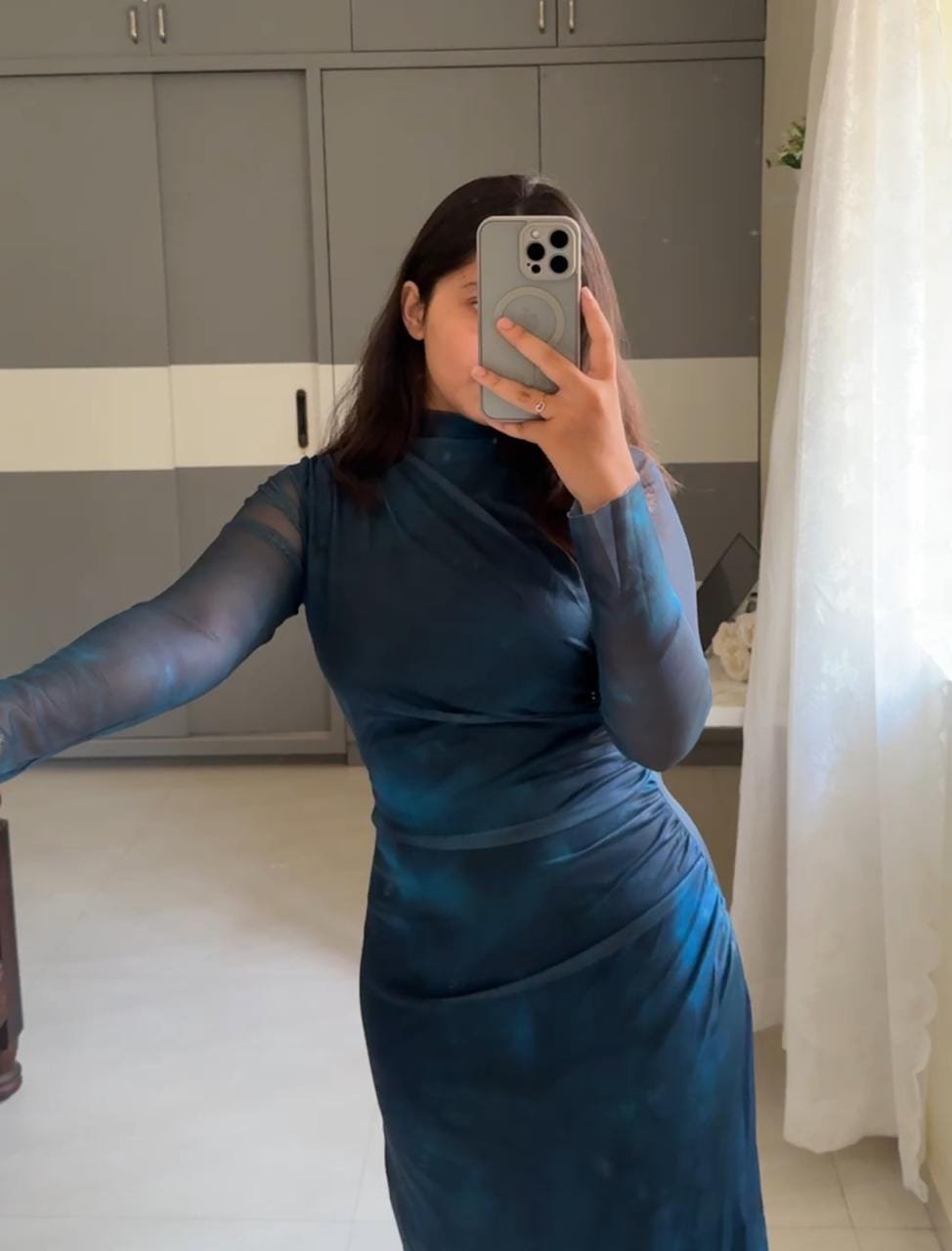 Calista Mesh Ombre Dress image 4