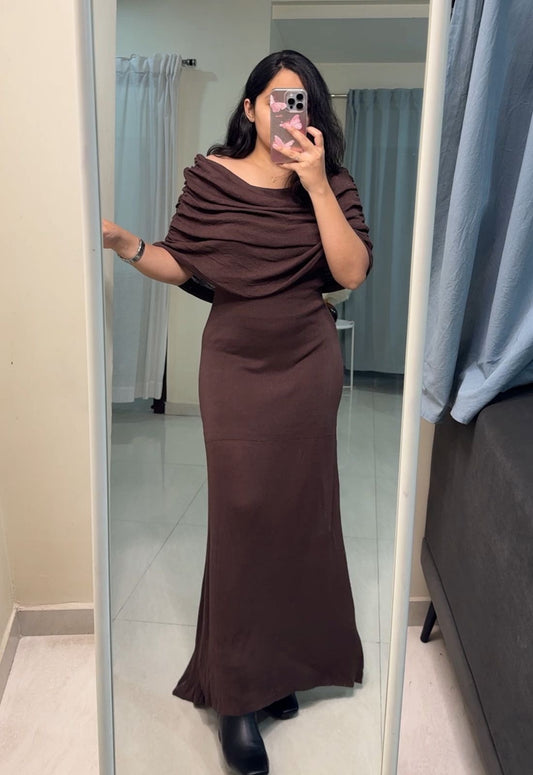 Shakky Off-Shoulder Maxi Dress