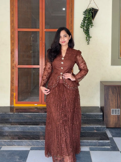 Plum Exclusive Pleated Co-Ords