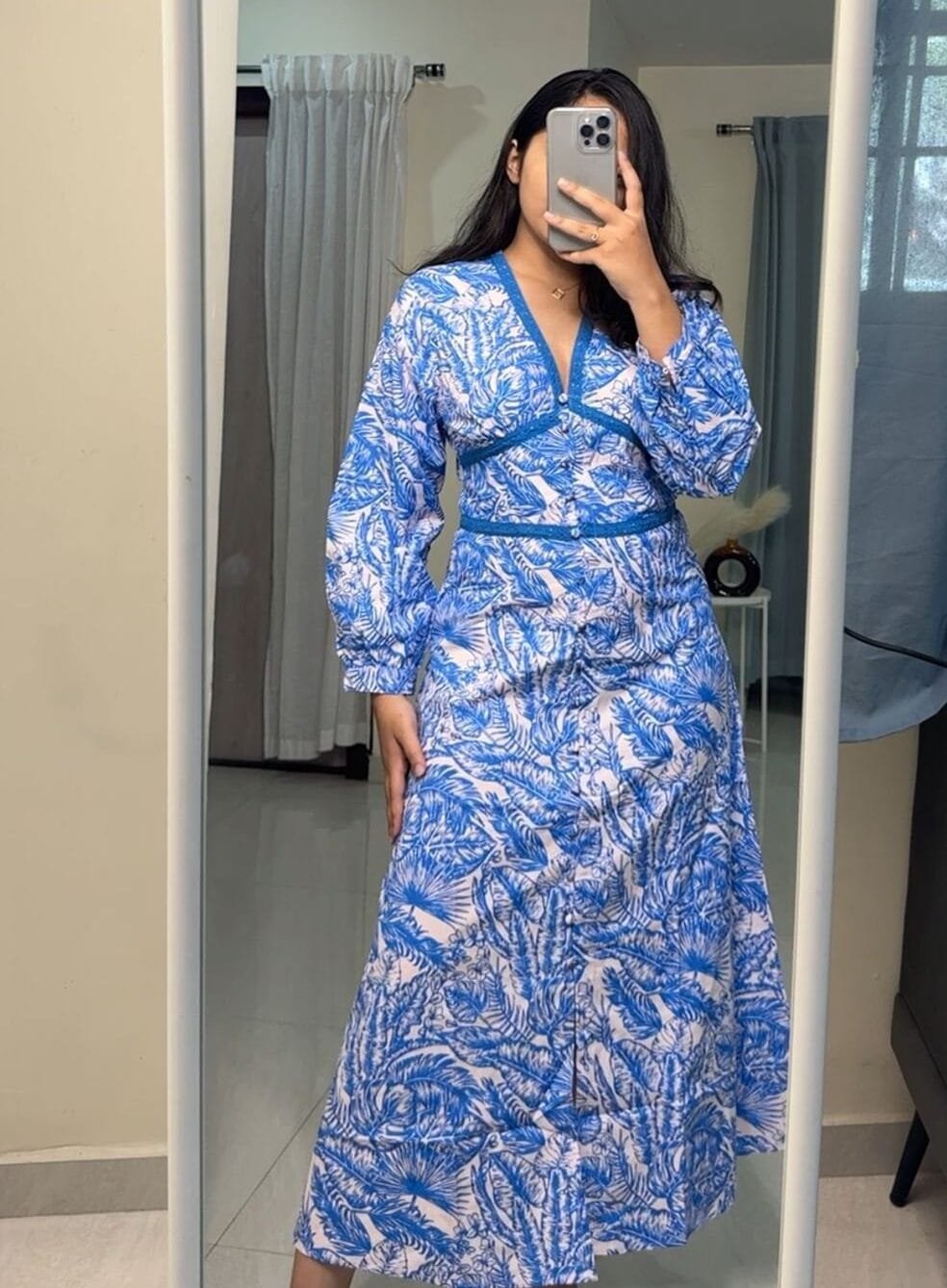 Barkha Cotton Dress - Blue image