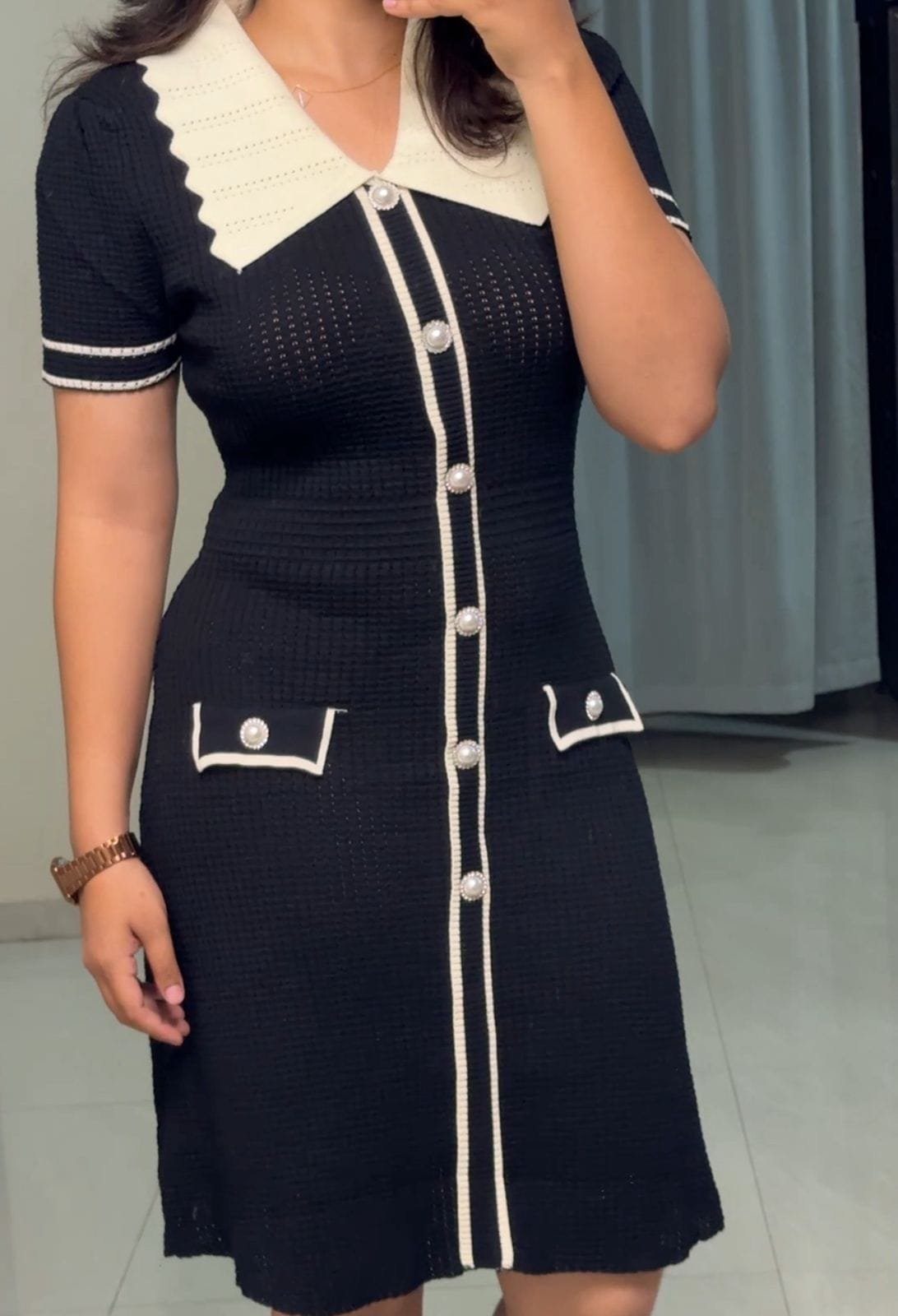 Reya Knit Collared Dress image 1