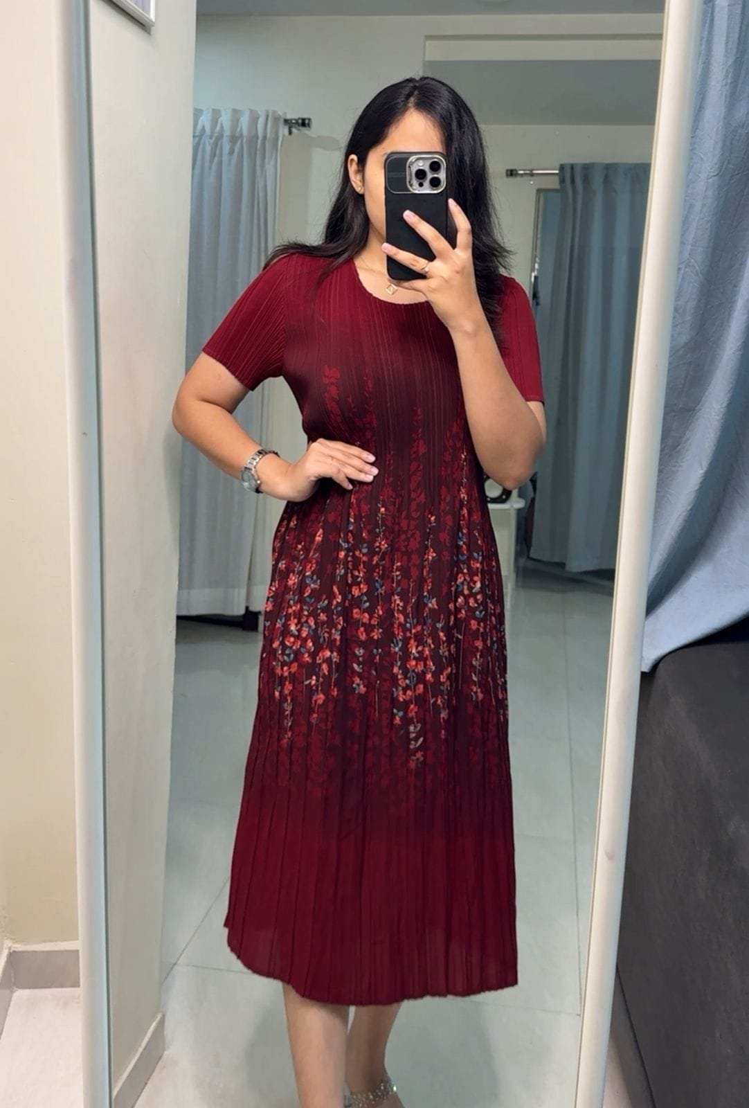 Tilly Pleated Midi Dress 2 - 1 image