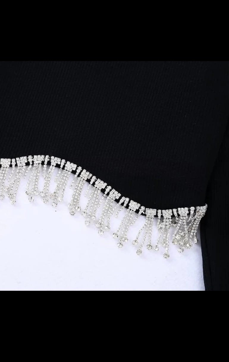 Rhinestone Knitted Blouse image 2
