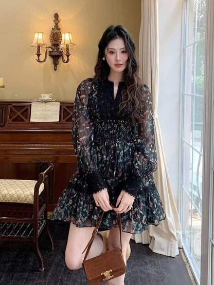 Floss Floral Printed Short Dress image 0