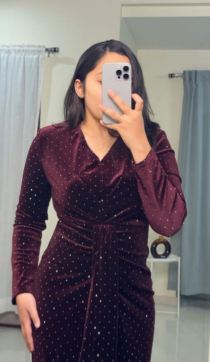 Poe Velvet Bodycon Dress image 3