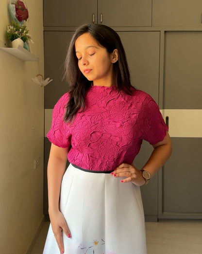 Roma Embossed Pleated Tops