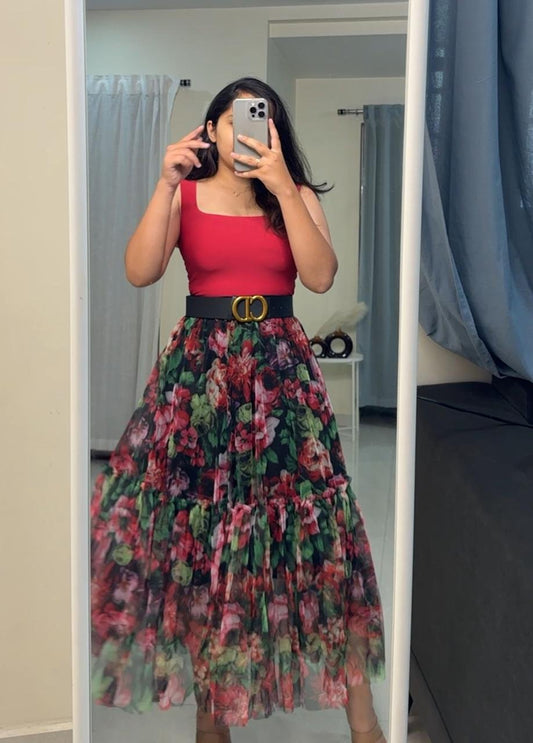 Ian Floral Mesh Skirts image 0