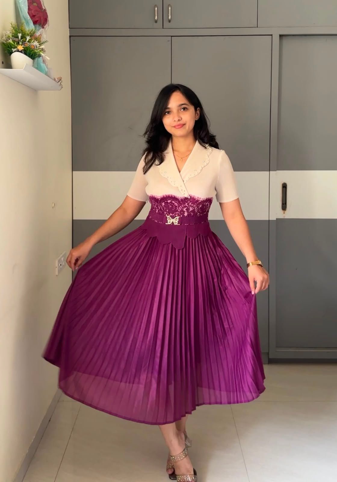 Luni Exclusive Pleated Dress
