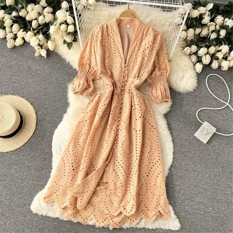 Delphi Cotton Cutwork Dress image 1