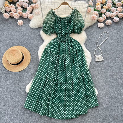 Rimmy Polka Dots Dress - Green image